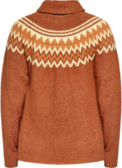 Gebreide trui Dames Bruin Veelkleurig - maat