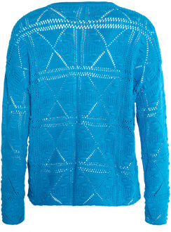 Gebreide trui Dames turkoois - maat L Turquoise