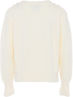 Gebreide trui Dames wolwit Gebroken wit - XL/2XL