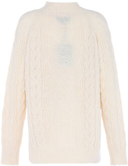 Gebreide trui Dames wolwit Gebroken wit - XS/S