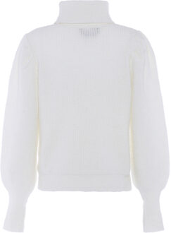 Gebreide trui Dames wolwit Gebroken wit