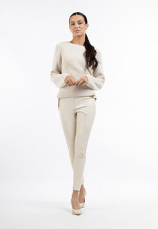 Gebreide trui Dames wolwit Gebroken wit