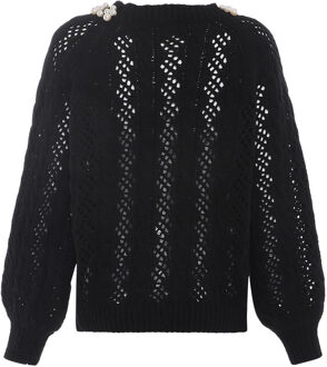 Gebreide trui Dames zwart - maat M/L