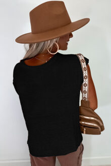 Gebreide Trui Relaxed Fit - maat L Zwart