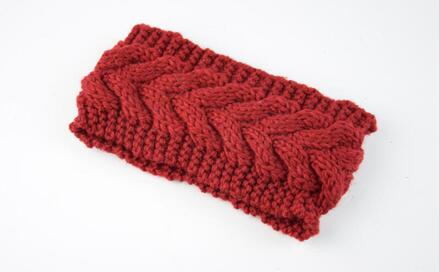 Gebreide Twist Warme Muts Oor Warmer Headwrap Haarband Winter Hoeden Voor Vrouwen Mode Dames Beanie Haaraccessoires rood