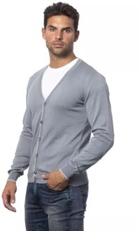 Gebreide V-hals Cardigan Ve18285 - maat EU 50 Grijs