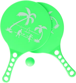 Gebro beachball set - groen - kunststof - strandspelletje - tennis
