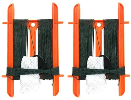 Gebro Lijn Krabhengel / vishengel voor krabbetjes - 2x - oranje - 13 m