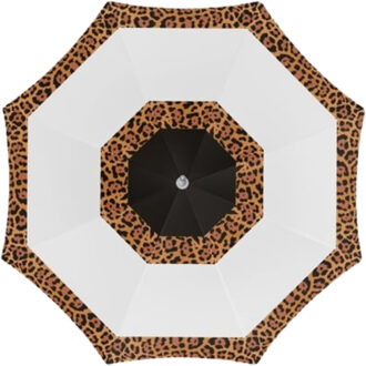 Gebro Strand parasol Ghana - D180 cm - panterprint - inklapbaar - zomer