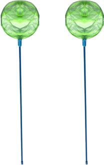 Gebro Visnet/schepnet - 2x - kunststof - groen - 90 x 25 cm
