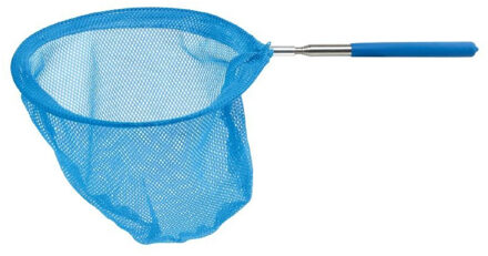 Gebro Vlindernet/insectennet - neon blauw - metaal - 86 cm