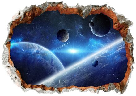 gebroken muur starry 3D planet muurstickers woonkamer slaapkamer kinderkamer driedimensionaal decoratief schilderen KS6699