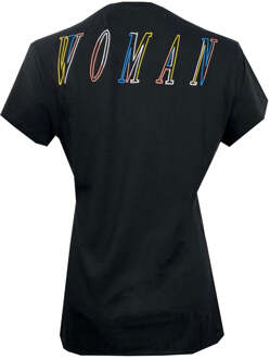 Gebroken wit dameslogo zwart T-shirt - maat S