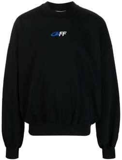 Gebroken wit exact tegenovergestelde boxy fit zwart sweatshirt
