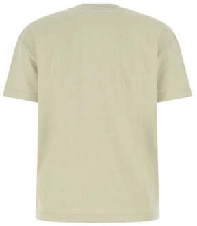 Gebroken wit OW-logo, regular fit beige T-shirt - 2XS