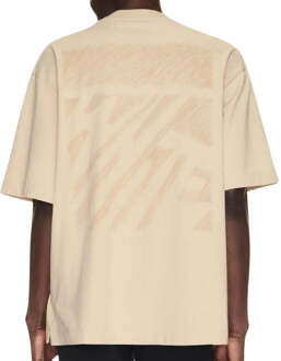 Gebroken wit Scribble Carry Over Skate Fit ivoorbeige T-shirt