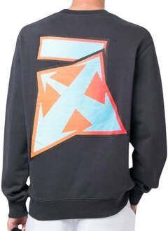 Gebroken wit Thunder Skate Fit marineblauw sweatshirt met ronde hals