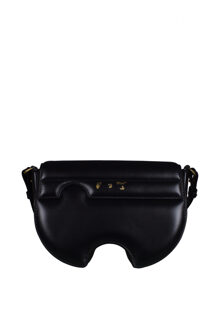 Gebroken witte Burrow crossbodytas zwart