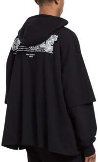 Gebroken witte Carlos Type Double Tee zwarte hoodie