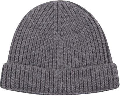 Gebroken witte Helvet medium grijze muts Grijs