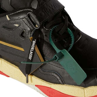 Gebroken witte lage puzzel Couture zwarte sneakers - maat EU 36 / UK 3