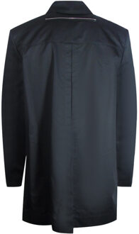 Gebroken witte Mac zwarte dunne lange jas - maat M