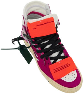 Gebroken witte Off Court 3.0 fuchsia hoge leren sneakers - EU 38 / UK 5