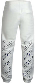 Gebroken witte witte joggingbroek met luchthaventapelogo