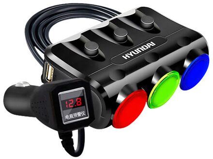 Gebruikt Een Tow Drie Sigarettenaansteker En Dual Auto Charger Usb3.1a Autolader Hy-26