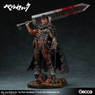 Gecco Berserk Statue 1/6 Guts Lost Children Arc The Black Swordsman Redecoration Ver. 38 cm