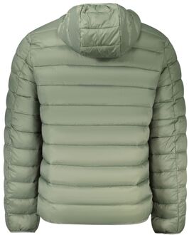 Gecombineerde hooded pufferjack met rits Salie Groen