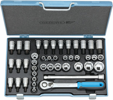 Gedore 2546000 Dopsleutelset Metrisch 1/2 (12.5 Mm) 42-Delig