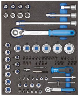 Gedore Dopsleutelset | 1/4" + 1/2" | 81-delig | In 2/4 CT-module - 2957191