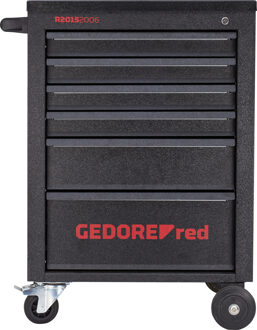 Gedore Gereedschapswagen | 6 laden | Zwart | Inclusief 129-delige set - 3300031