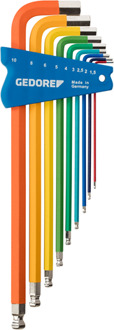 Gedore H 42 CKEL-09 | Stiftsleutelset multicolor | 9 delig | - 3297470