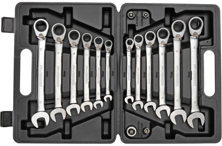 Gedore R07203016 16-delige Ringratel-steeksleutelset met adapters