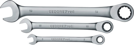 Gedore RED R07105012 12-delige Ring-/steekratelsleutelset - 8-19mm