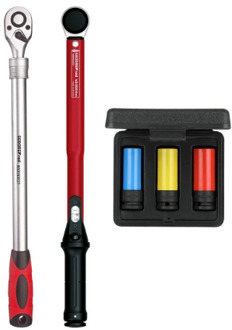 Gedore RED wielwissel-set, incl. momentsleutel 40-200 Nm, 3-dlg 3300187