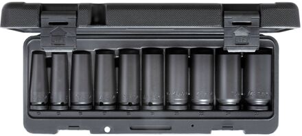 Gedore Slagmoer-dopsleutelset | 1/2" | 10-delig | Lang model | 10-27 mm - 3459195