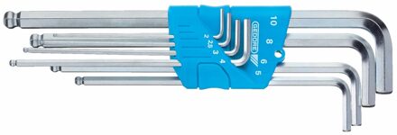 Gedore Stiftsleutelset Tbv Binnenzeskant-schroeven, Extra Lang, Met Kogelkop - 8 Delig H42kel88