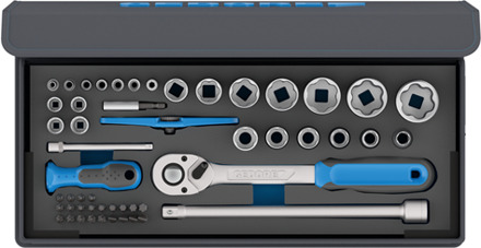 Gedore TC 19 20 MU-10 | Dopsleutelset 1/4" + 1/2" | in etui met CT-module | 52-delig - 3085031
