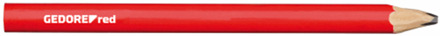 Gedore Timmermanspotlood | L 175 mm | Ovaal Rood | 12 Stuks - 3301432
