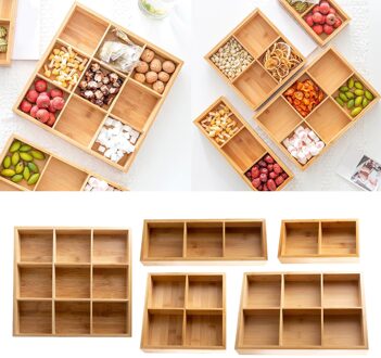 Gedroogd Fruit Dienblad Multi Grid Snoep Thee Dessert Noten Opslag Container 33x12CM