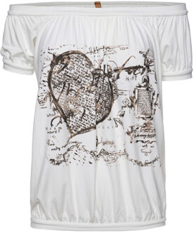 Gedrukte boerentop - maat M Wit