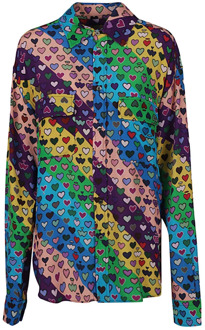 Gedrukte Viscose Shirt Alessandro Enriquez , Multicolor , Dames - M,S