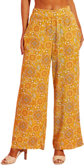 Gedrukte Wijde Pantalon - maat Oranje