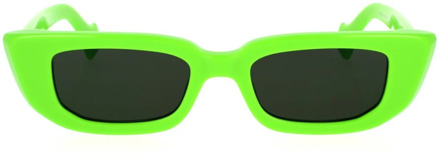 Gedurfde Rechthoekige Zonnebril met Groene Lenzen Ambush , Green , Unisex - 54 MM