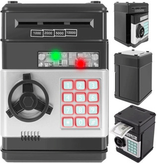 Geeek Kluis Spaarpot voor kinderen - Nummer Bank - Speelgoed - Speelgoedkluis - Met geluid en licht - Elektronische Geldautomaat