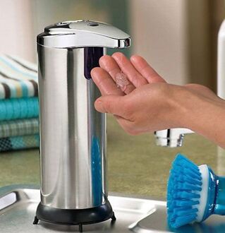 Geeek Luxe Automatische Zeepdispenser Touch Free Soap Dispenser RVS Look