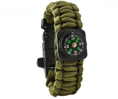 Geeek Paracord Armband Army Green 5in1 Tool Survival Out